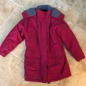 EUC Lands End Womens Hooded Squall Fleece Lined Parka